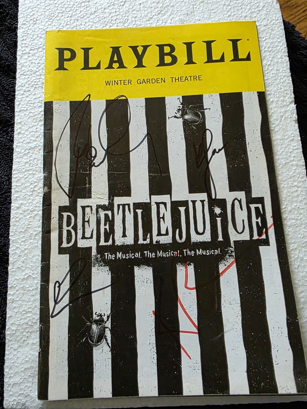PLAYBILL Beetlejuice Musical Black & White Cover